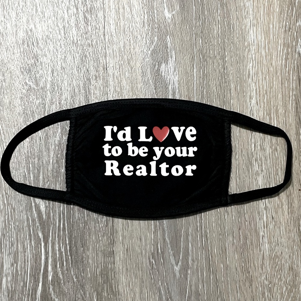 Set of TWO custom face masks Realtor
